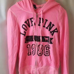 VS PINK Bright Pink Zip Up Hoodie